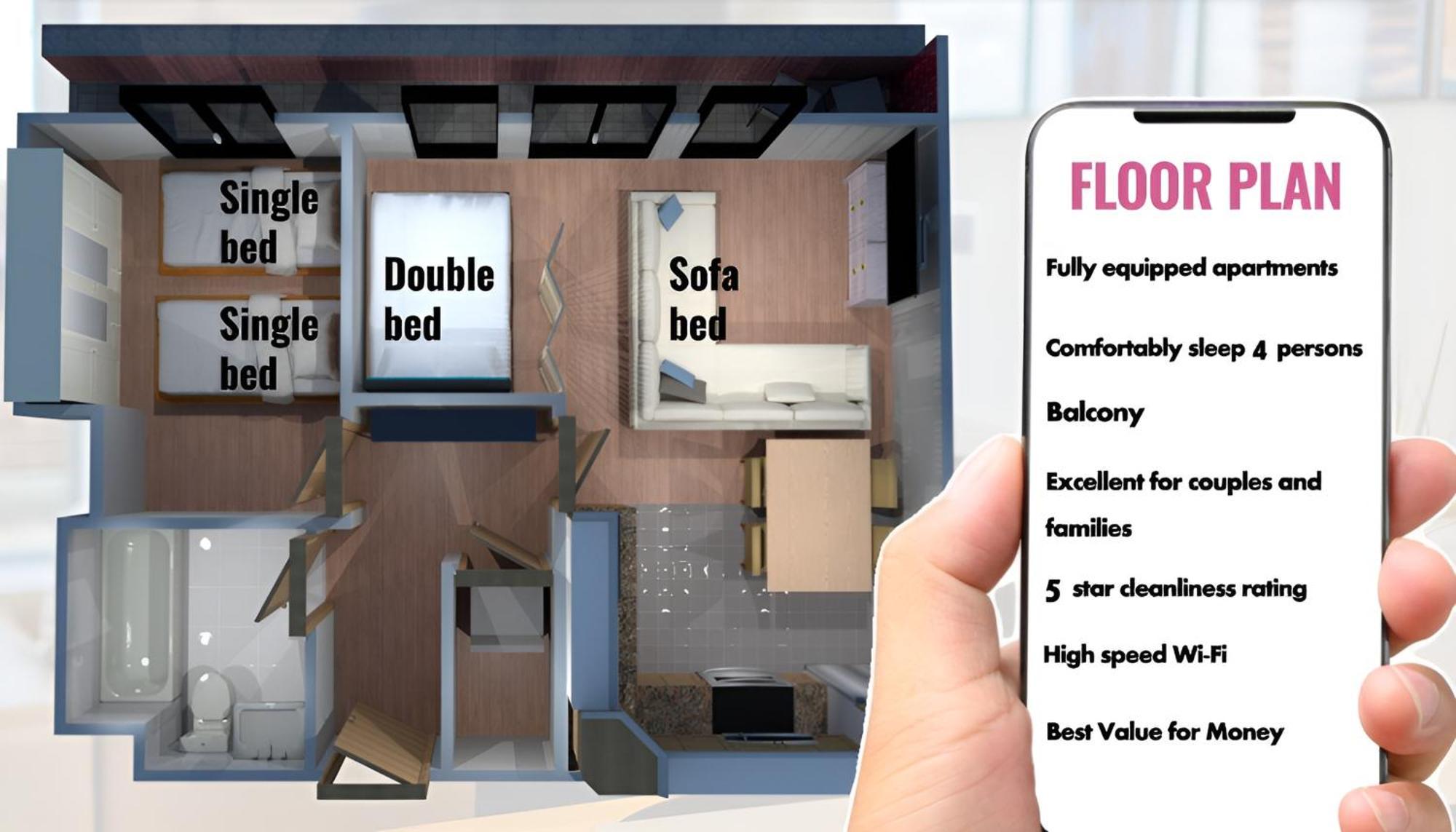 Sidemersey Livings- Convenient 1-Bedroom Flat With A View, Central 리버풀 외부 사진